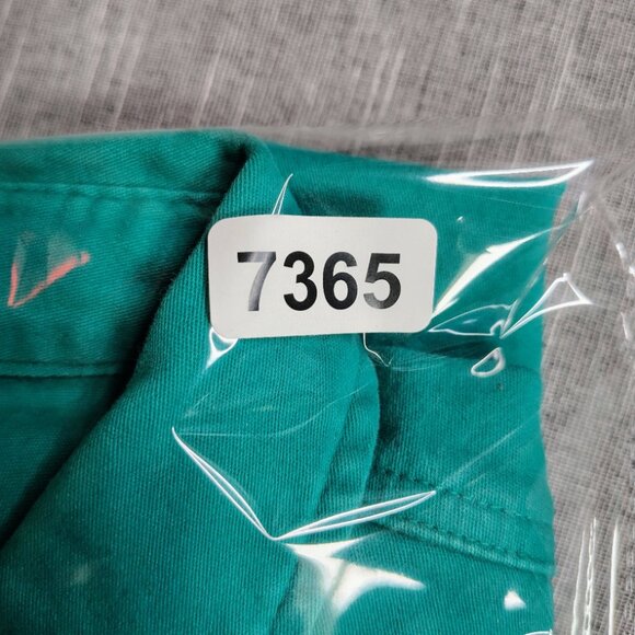 Wrangler Brushpopper Shirt Size XLT Turquoise Solid Pearl Snap Western Yoke - Picture 10 of 10